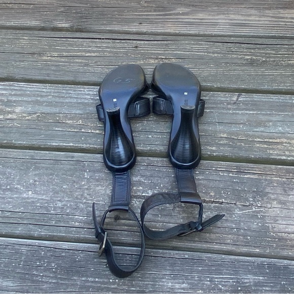 Enzo Angiolini genuine black leather heels size 6 Made in Brazil ankle strap - Picture 10 of 15